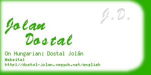 jolan dostal business card